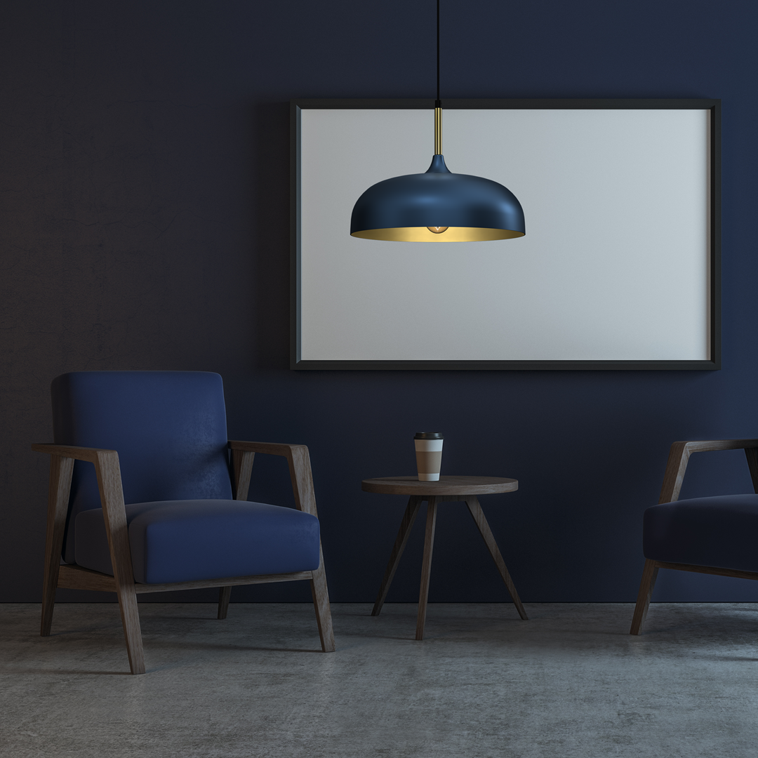 Lampa MiLAGRO Lincoln Navy Blue/Gold