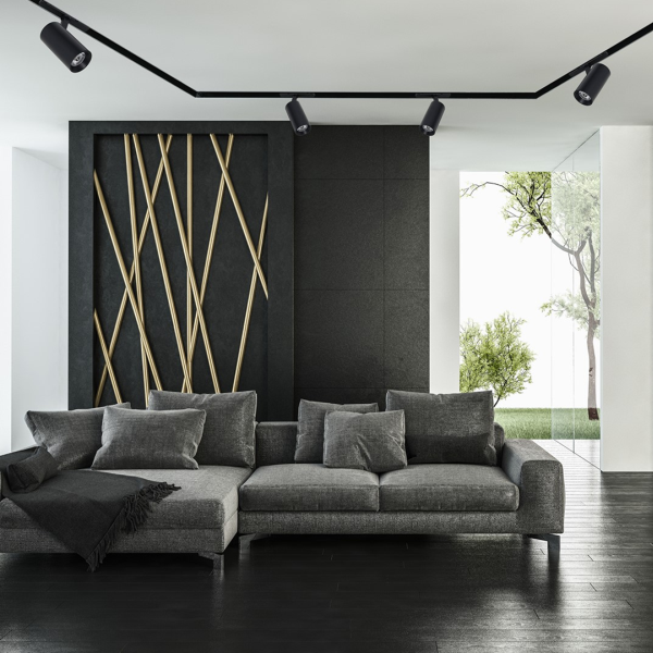 Szynoprzewody TRACK LIGHT MiLAGRO - aranżacja w salonie